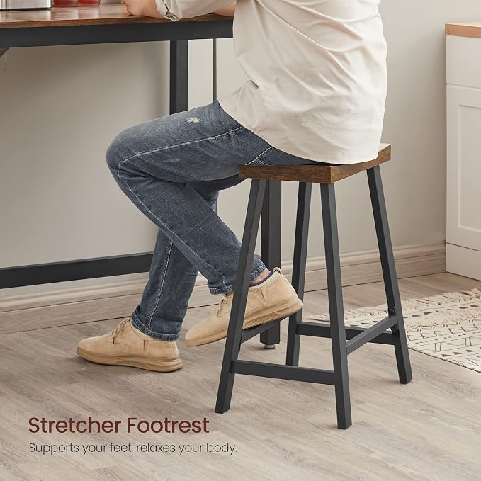 VASAGLE Bar Stools, Kitchen Breakfast Bar Stools - Image 7