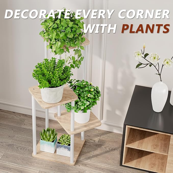 AZERPIAN Plant Stand 4 Tier Indoor Metal Flower Shelf - Image 6