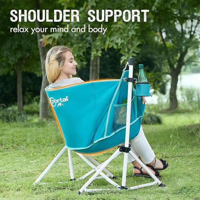 Portal Hammock Camping Chair Folding Rocking Chair Portable Swinging Chair - Image 7