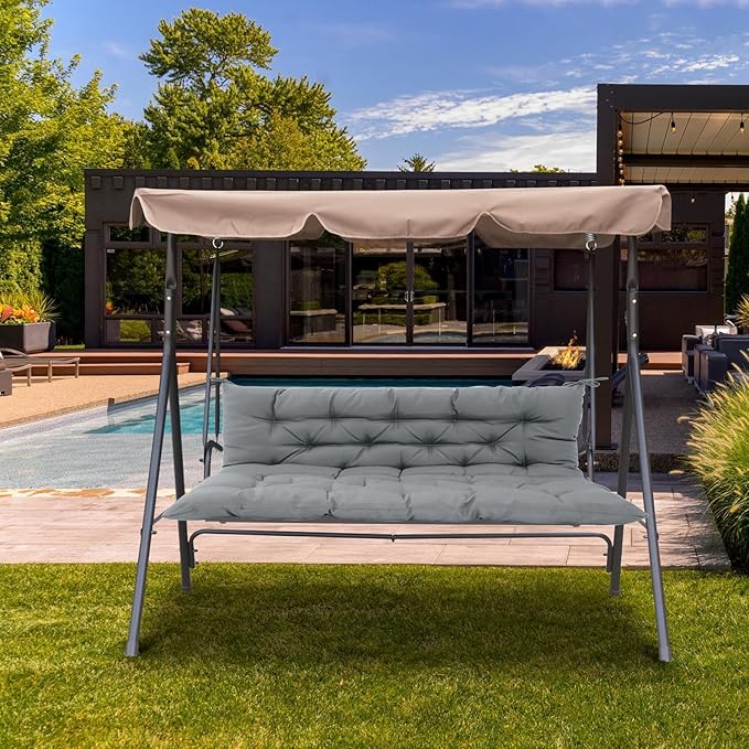 Outside Benches Cushion with Backrest, Thicken Waterproof Swing Cushions 2/3 - Image 7