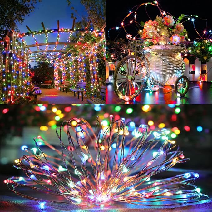 TW SHINE Multicolor Solar String Lights Outdoor, Total 80 FT 240 LED Solar - Image 3