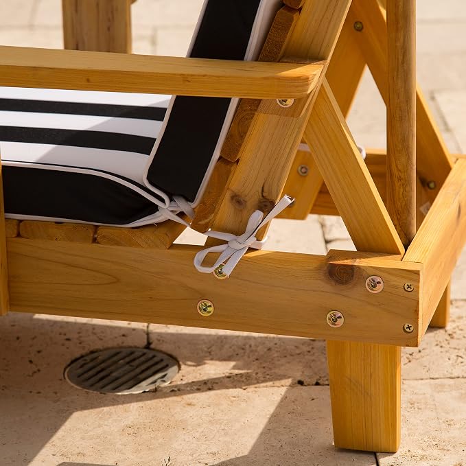 KidKraft Outdoor Wooden Chaise Lounge, Backyard Furniture Chair - Image 4