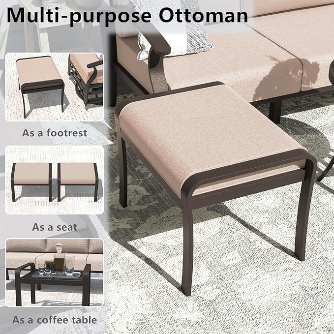 Kullavik Aluminum Patio Furniture Set - Image 4