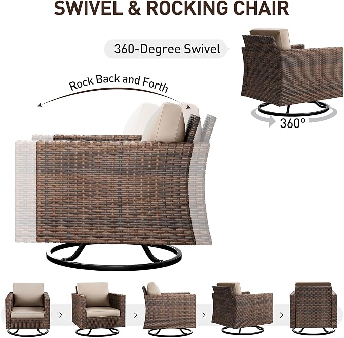 UDPATIO 5 Pieces Patio Furniture Set - Image 4