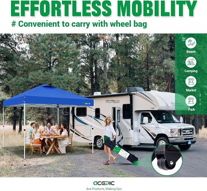 10x10 Pop Up Canopy Tent, 300D Silver-Coating Top, Pop Up Canopy Tent Instant - Image 8