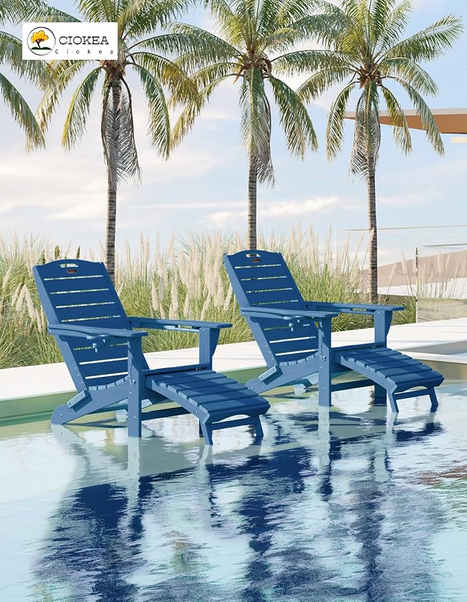 Ciokea Folding Adirondack Chair Set of 2 - Image 2