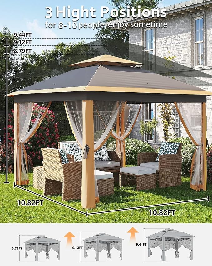 Garveelife 11x11 Pop Up Gazebo Tent - Image 4