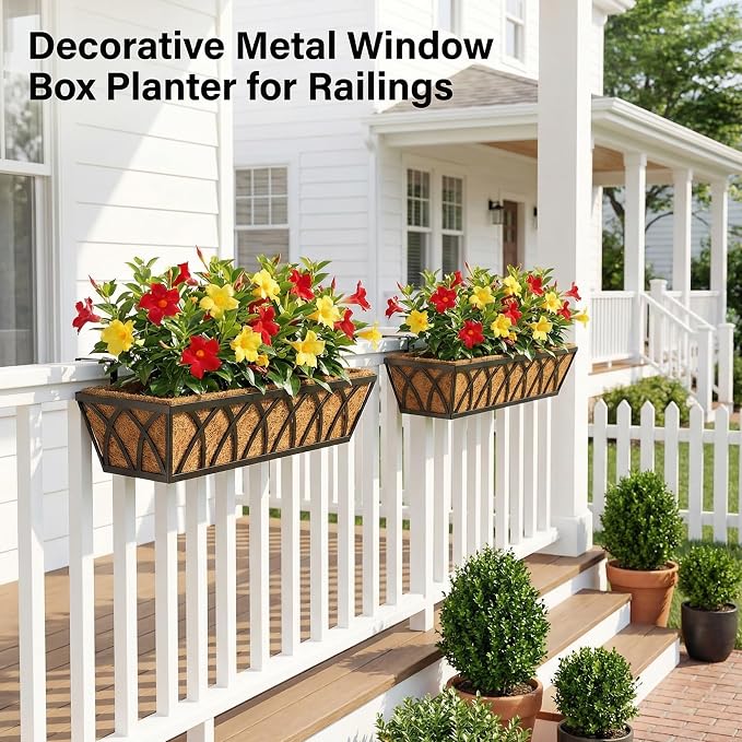 HFHOME 24 inch Window Deck Rail Planter - Image 3