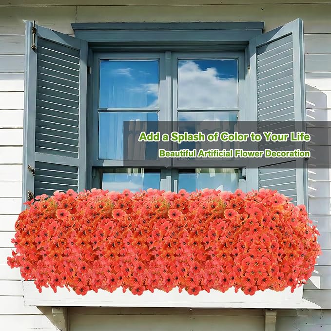 Artificial Flowers for Outdoor, Silk Flowers No Fade Fake Plastic Flowers UV - Image 6