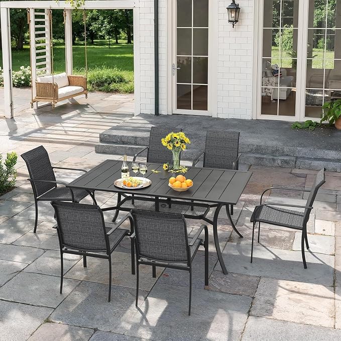VICLLAX 7 Pieces Patio Outdoor Dining Set by HOME