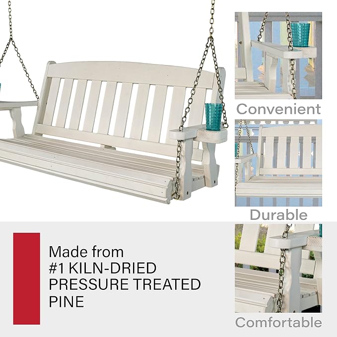 Amish Casual Heavy Duty 800 Lb Mission Treated Porch Swing - Image 4