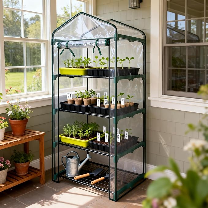Worth Garden 4 Tier Mini Greenhouse - Image 2