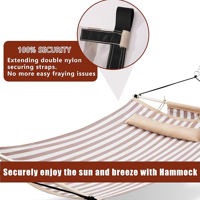 TegerDeger Anti-flip 12FT Hammock Large Hammock 450LB Capacity - Image 3