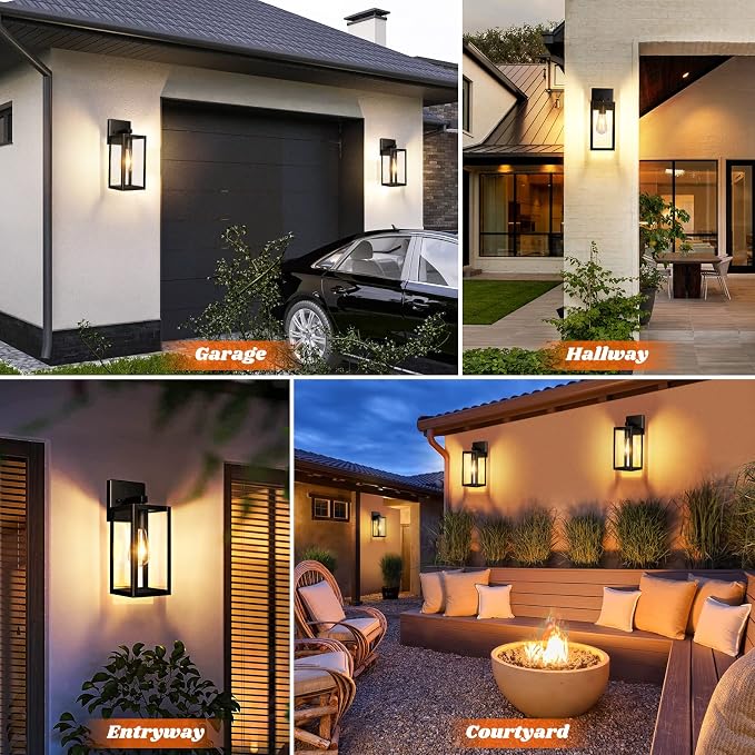 2-Pack Outdoor Lights for House, Waterproof Bronze Exterior Light Fixtures - Image 7