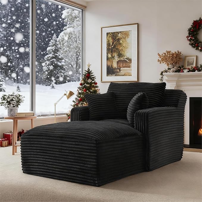 65.4" Chaise Lounge Chair Indoor, Oversized Boneless Chaise Lounge Comfy - Image 8