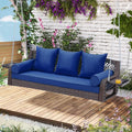 3 Seat Porch Swing, Wicker Patio Swing by YALISSEY