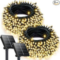 OZS 2PK 240LED Solar String Lights Outdoor Waterproof | Solar Christmas Lights by OZS