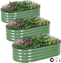 INNO STAGE 3Pcs Galvanized Raised Garden Bed Kit, Outdoor Metal Raised Garden by INNOSTAGE