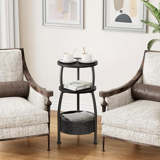 Small Round Side Table for Living Room - Image 4