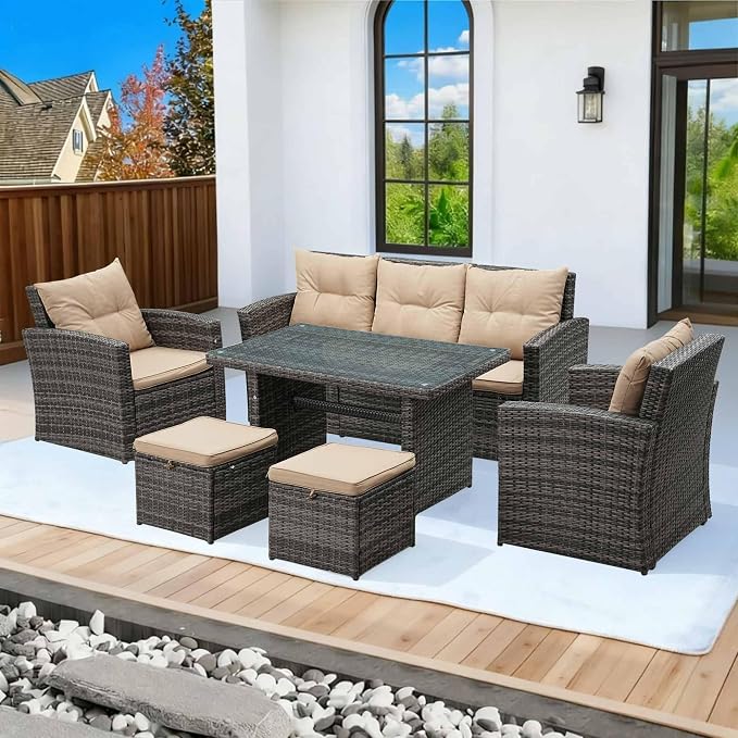 6 Pieces Patio Furniture Set - Image 8