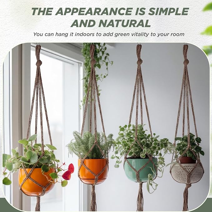 EBOOT 2 Pack 41 48 Inch Large Macrame Plant Hanger Rope to Hang Flower Pot - Image 6