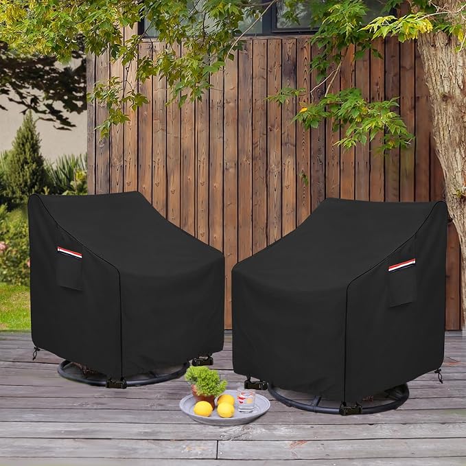 Okcool Outdoor Swivel Chair Cover 2 Pack, Outdoor Furniture Patio Chair Covers - Image 6