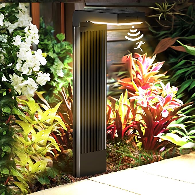 Solar Pathway Lights Outdoor 4Pack, 2 Color in 1 Motion Sensor Walkway Lights - Image 9