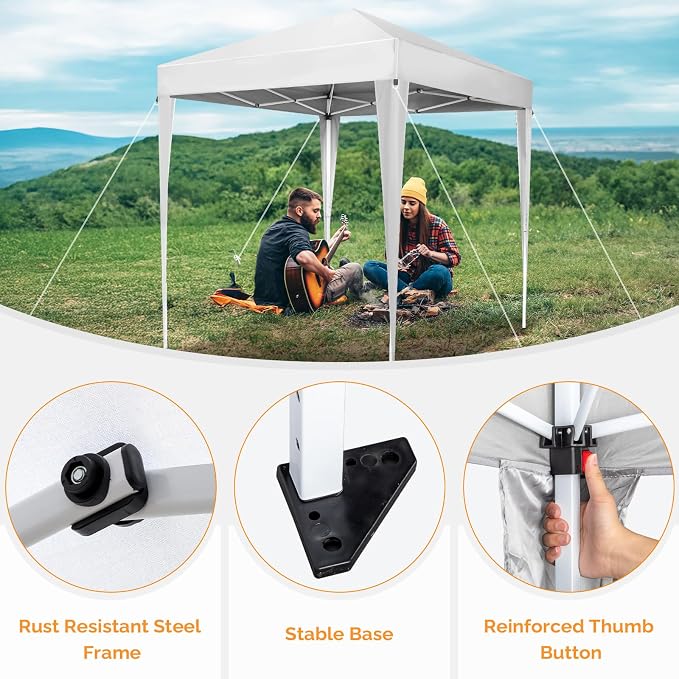 VINGLI 6.5x6.5 Pop Up Canopy Tent, Outdoor Foldable Portable Canopy - Image 5
