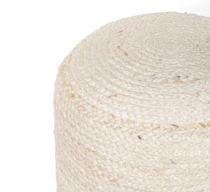 Palisa Round Ottoman Pouf Handmade Cotton Knitted Poof Bean Bag Filling | Boho - Image 6