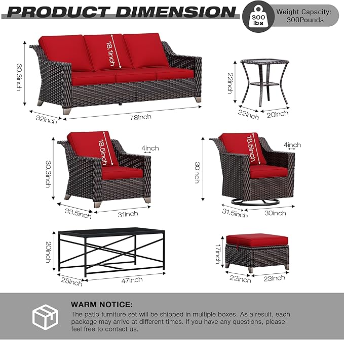 Joyside Outdoor Swivel Chair, Patio Swivel Chairs - Image 2