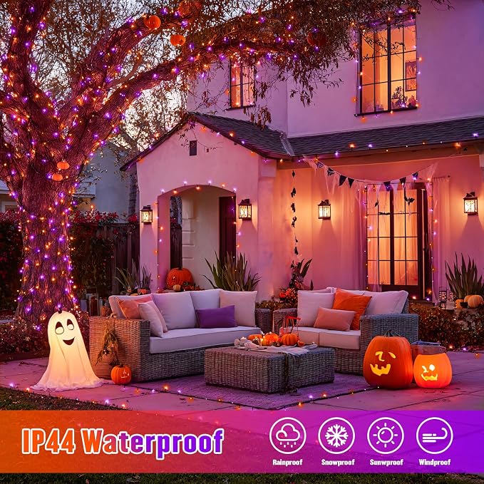 JMEXSUSS 2 Pack Solar String Lights Outdoor Waterproof, Total 66 FT 200 LED - Image 5