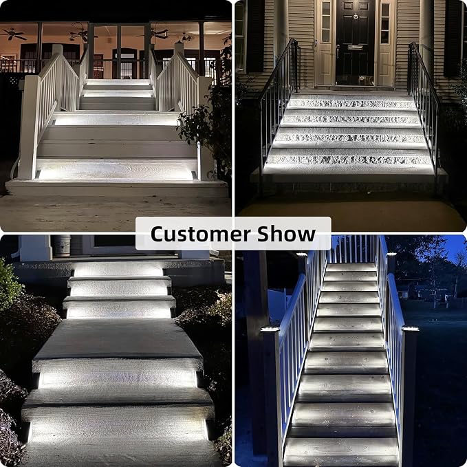 VOLISUN Solar Step Lights Outdoor Waterproof, LED Outdoor Stair Lights - Image 8