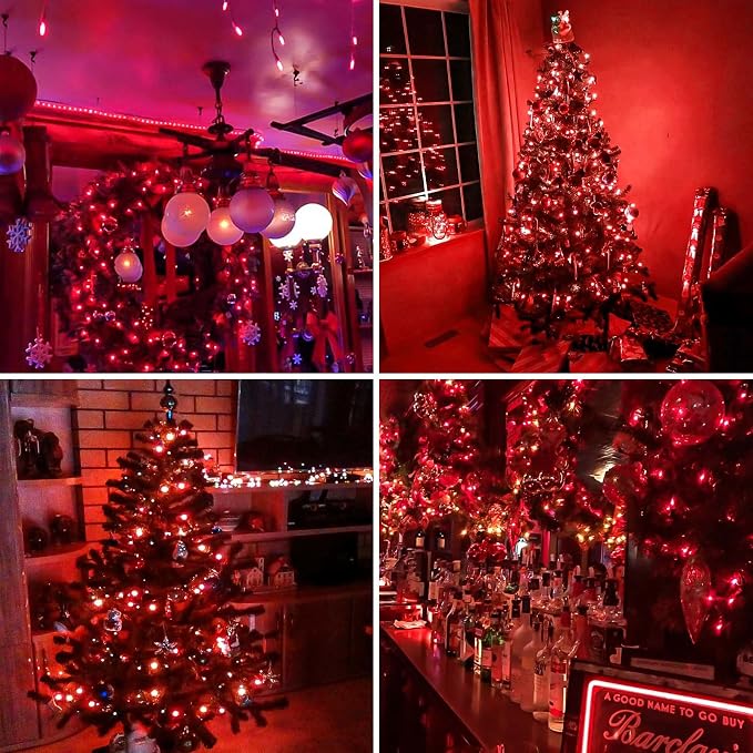 Connectable 200 LED String Lights Indoor Outdoor, 66FT Red Christmas Lights - Image 7