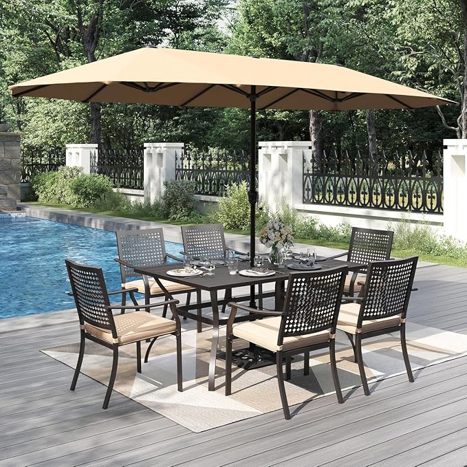 PHI VILLA 7 Pieces Outdoor Dining Set - Image 2