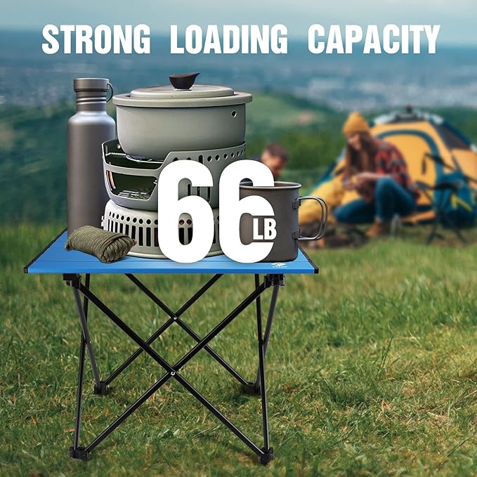 VILLEY Portable Camping Side Table, Ultralight Aluminum Folding Beach Table - Image 6