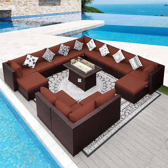 NICESOUL 15 Piece Outdoor Sectional by NICESOUL