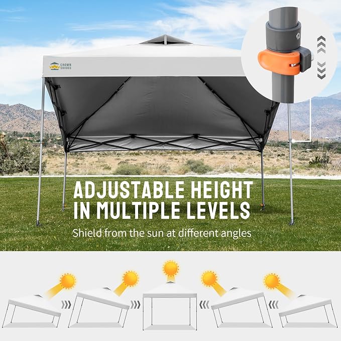 CROWN SHADES Adjustable Height on The Fly, 10x10 Pop Up Canopy - Image 3
