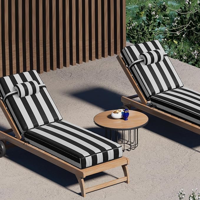 72 x 21 x 4 Inch Olefin Chaise Lounge Cushions, Lounge Chair Cushions - Image 7