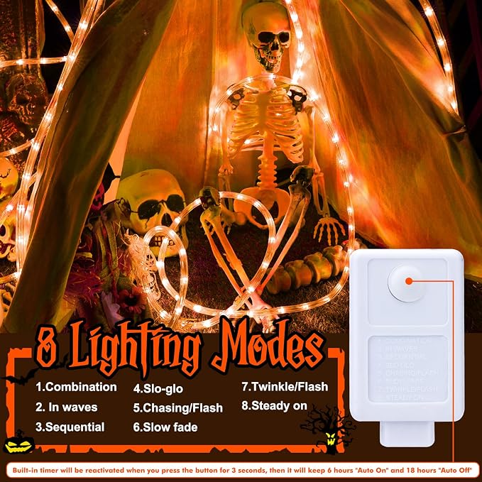 100ft LED Rope Lights Outdoor, 720 LED Connectable and Flexible Tube Lights - Image 2