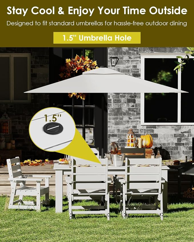 GREENVINES 5-Piece Outdoor Dining Set | HDPE | Patio Table and Chairs Sets - Image 5