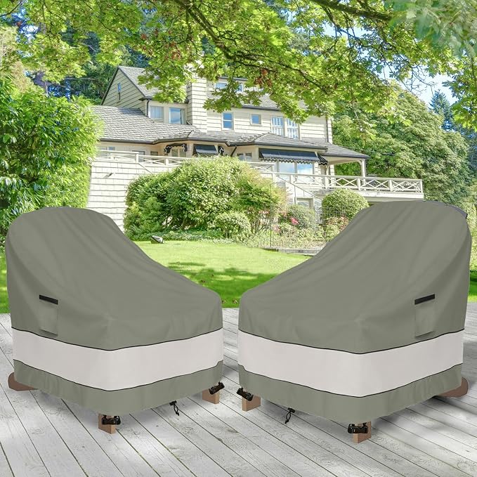 Outdoor Adirondack Chair Cover 2 Pack, Waterproof 100% Patio Chair Covers - Image 8