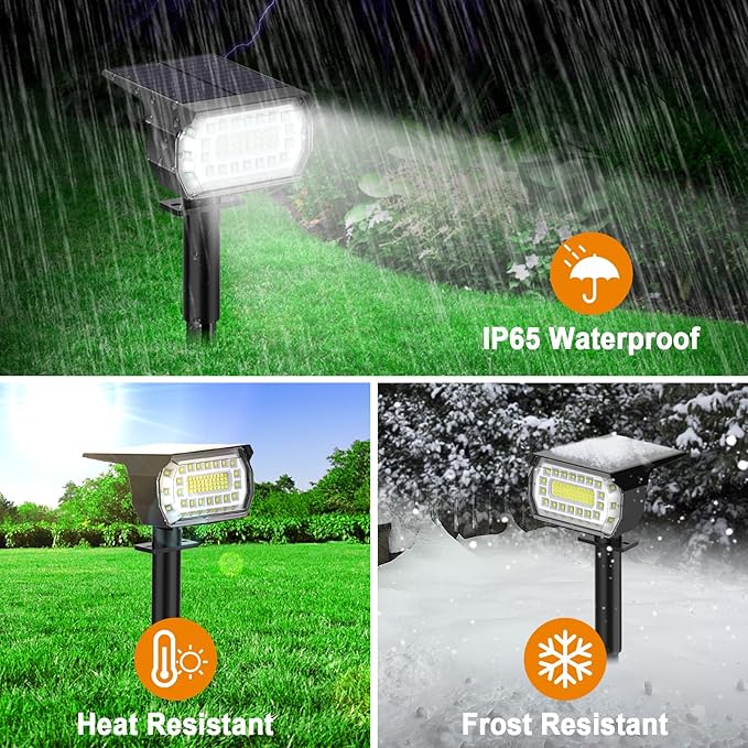 LANSOW Solar Spot Lights Outdoor, 2-in-1 Solar Landscape Spotlights, 3 Modes - Image 6