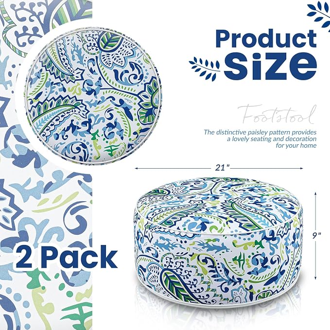 Outdoor Inflatable Ottoman Waterproof Pouf Ottoman - Image 2