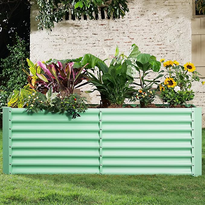 Land Guard 8x4x2ft Galvanized Raised Garden Bed, Planter Boxes Outdoor - Image 6