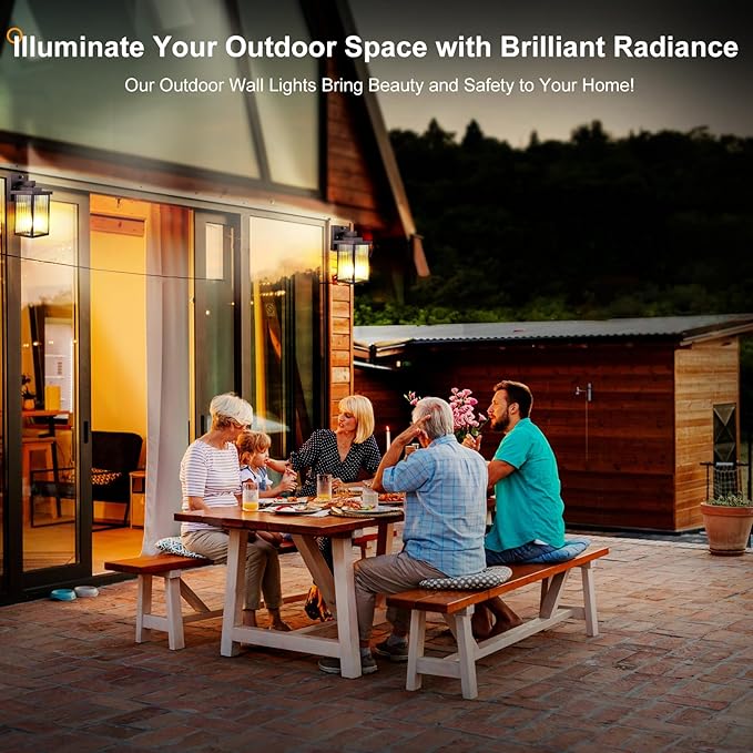 2 Pack Dusk to Dawn Outdoor Lighting, Waterproof Outdoor Porch Light - Image 6