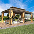 EROMMY 12' x 20' Hardtop Gazebo, Aluminum Frame Gazebos by EROMMY