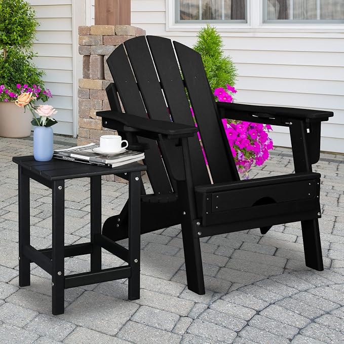 Beach Outdoor Side Table with 2 Layer Storage, Plastic Waterproof and UV - Image 9