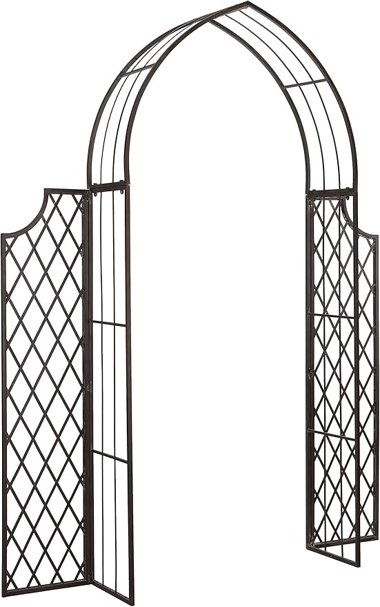 SAFAVIEH Outdoor Patio Furniture Collection – Jaida Rustic Brown Iron Garden - Image 3