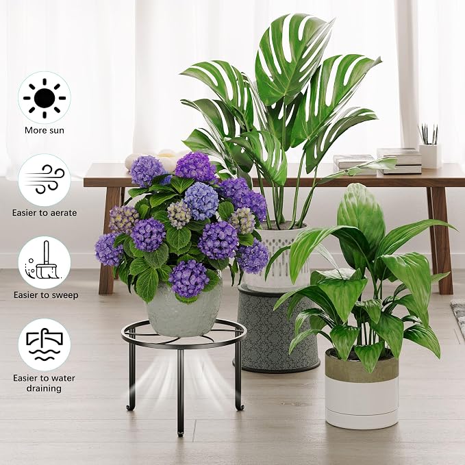 5 Pack Metal Plant Stands Anti-Rust Iron Heavy Duty Potted Holder - Image 4
