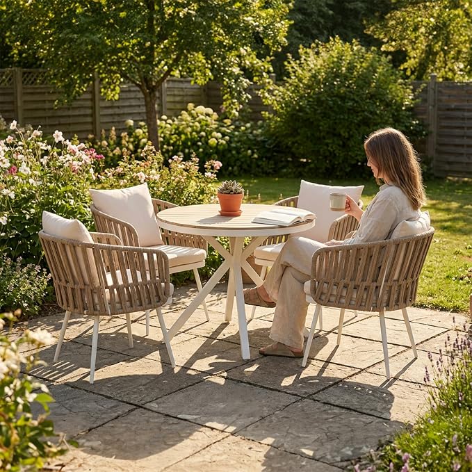 SUNSITT Patio Dining Chairs Set of 2, Outdoor Metal Dining Chairs - Image 3
